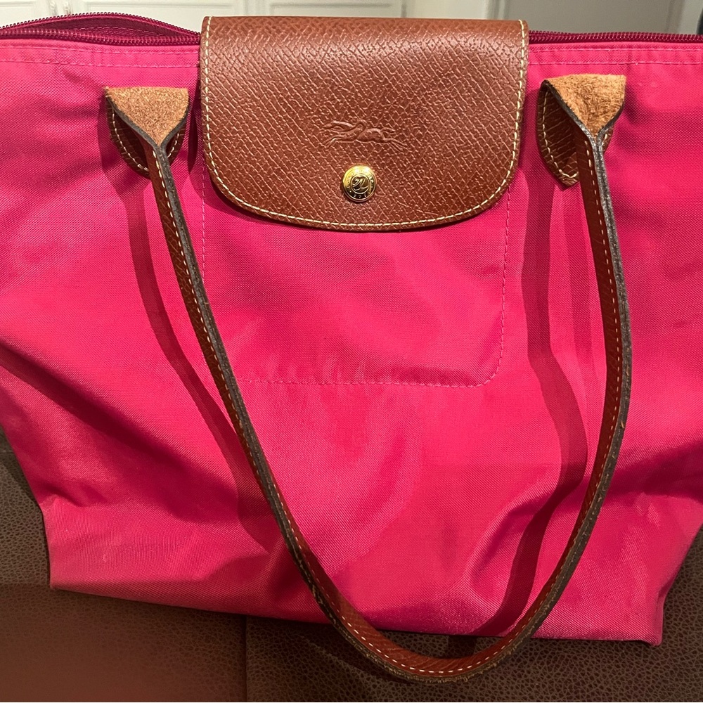 Longchamp Medium Hot Pink Tote GUC